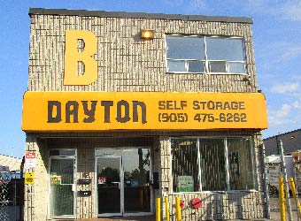 View of Dayton Self Storage Storage front office in Markham.
